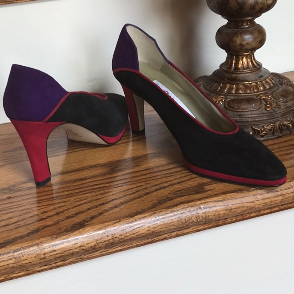 PROXY Heels sz 6 M.  Vintage black/Red/Purple